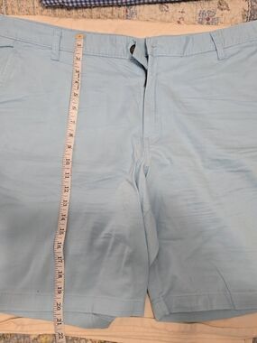 Men's Light Blue Cotton Blend Shorts